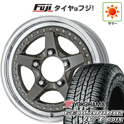 【新品】ジムニー 夏タイヤ ホイール4本セット 185/85R16 ヨコハマ ジオランダー A/T G015 WL/RBL WORK ワーク クラッグ ガルバトレ 2 マットカーボン【限定】 5.5J 16インチ(送料無料)