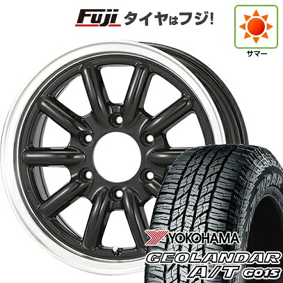 【新品】ハイエース200系 夏タイヤ ホイール4本セット 215/65R16 109/107S ヨコハマ ジオランダー A/T G015 WL/RBL エセックス ENCB 1P 6.5J 16インチ(送料無料)