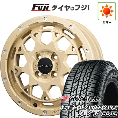 【新品 軽自動車】N-BOX タント スペーシア 夏タイヤ ホイール4本セット 165/55R15 ヨコハマ ジオランダー A/T G015 RBL RAYS レイズ デイトナ M9+ コレクション 5J 15インチ(送料無料)｜フジコーポレーション