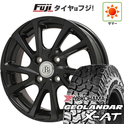 【新品 軽自動車】ハスラー デリカミニ(4WD) 夏タイヤ ホイール4本セット 165/60R15 ヨコハマ ジオランダー X-AT G016 RBL ブランドルライン ボレアノ10 パールブラック 4.5J 15インチ(送料無料)