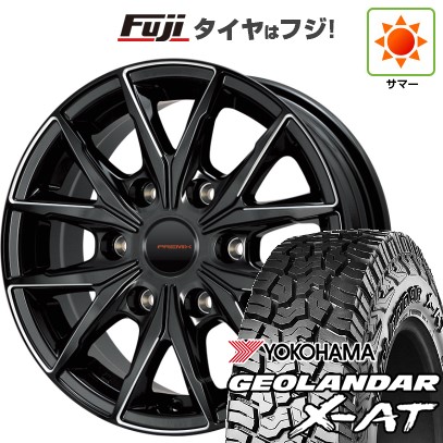 【新品】ハイエース200系 夏タイヤ ホイール4本セット 215/65R16 109/107Q ヨコハマ ジオランダー X-AT G016 OWL プレミックス HC2x6(ブラックフライス) 16インチ(送料無料) サマータイヤ
