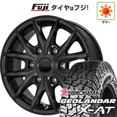 【新品】キャラバン 夏タイヤ ホイール4本セット 215/65R16 109/107Q ヨコハマ ジオランダー X-AT G016 OWL プレミックス HC2x6(グロスブラック) 16インチ(送料無料) サマータイヤ｜フジコーポレーション