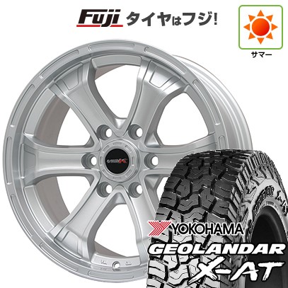 【新品】ランクル250 夏タイヤ ホイール4本セット 265/70R18 124/121 Q ヨコハマ ジオランダー X-AT G016 RBL ビッグウエイ B-MUD K(シルバー) トヨタ車専用 8J 18インチ(送料無料)｜フジコーポレーション