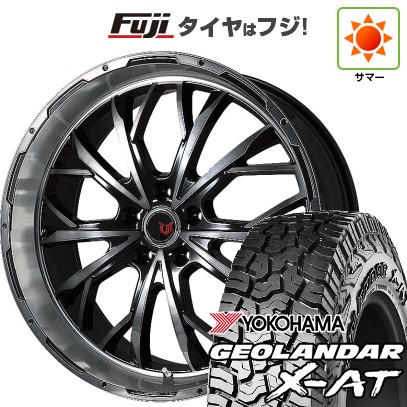 【新品国産車用5穴114.3】 夏タイヤ ホイール4本セット 225/65R17 ヨコハマ ジオランダー X-AT G016 OWL レアマイスター LMG ヴァスティア(ブラックポリッシュ/ブラッククリア) 8J 17インチ(送料無料)