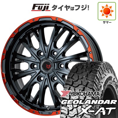 【新品国産車用6穴139.7】 夏タイヤ ホイール4本セット 285/50R20 ヨコハマ ジオランダー X-AT G016 RBL レアマイスター LMG ヴァスティア(グロスブラック/レッドリム) 8.5J 20インチ(送料無料)