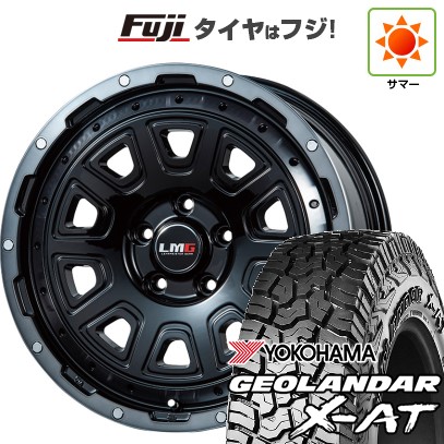 【新品国産車用5穴114.3】 夏タイヤ ホイール4本セット 225/65R17 ヨコハマ ジオランダー X-AT G016 OWL レアマイスター LMG DS-10 ブラック/ブラッククリアリム 7.5J 17インチ(送料無料)