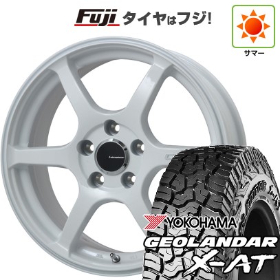 【新品国産車用5穴114.3】 夏タイヤ ホイール4本セット 225/65R17 ヨコハマ ジオランダー X-AT G016 OWL レアマイスター CS-V6(ホワイト) 7J 17インチ(送料無料)