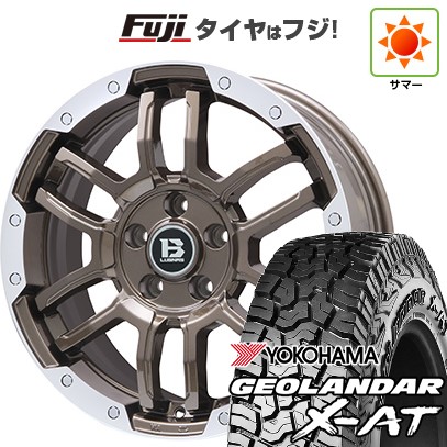 【新品国産車用5穴114.3】 夏タイヤ ホイール4本セット 225/65R17 ヨコハマ ジオランダー X-AT G016 OWL ビッグウエイ B-LUGNAS FRD(ブロンズ/リムポリッシュ) 7J 17インチ(送料無料)｜フジコーポレーション