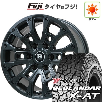 【新品国産車用6穴139.7】 夏タイヤ ホイール4本セット 285/65R18 125/122 Q ヨコハマ ジオランダー X-AT G016 RBL ビッグウエイ B-LUGNAS BRD(マットブラック) 8J 18インチ(送料無料) 127,600円