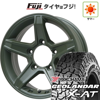 【新品】ジムニー 夏タイヤ ホイール4本セット 185/85R16 ヨコハマ ジオランダー X-AT G016 WL プレミックス エステラ(オリーブグリーン) 5.5J 16インチ(送料無料)