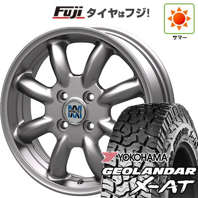 【新品 軽自動車】N-BOX タント スペーシア 夏タイヤ ホイール4本セット 155/65R14 ヨコハマ ジオランダー X-AT G016 RBL ミニライト 5J 14インチ(送料無料)｜フジコーポレーション
