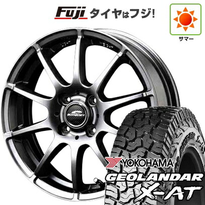 【新品 軽自動車】N-BOX タント スペーシア 夏タイヤ ホイール4本セット 155/65R14 ヨコハマ ジオランダー X-AT G016 RBL MID WHEELS スタッグ メタリックグレー 4.5J 14インチ(送料無料)
