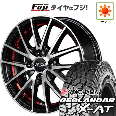 【新品 軽自動車】N-BOX タント スペーシア 夏タイヤ ホイール4本セット 155/65R14 ヨコハマ ジオランダー X-AT G016 RBL MID WHEELS RX27 4.5J 14インチ(送料無料)