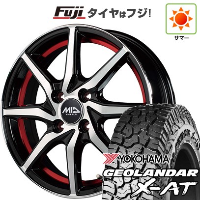【新品 軽自動車】N-BOX タント スペーシア 夏タイヤ ホイール4本セット 155/65R14 ヨコハマ ジオランダー X-AT G016 RBL MID WHEELS RX810 4.5J 14インチ(送料無料)