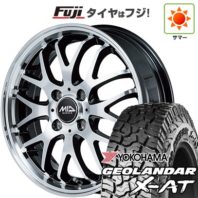【新品 軽自動車】ハスラー デリカミニ(4WD) 夏タイヤ ホイール4本セット 165/60R15 ヨコハマ ジオランダー X-AT G016 RBL MID WHEELS エグゼ10 Vセレクション 4.5J 15インチ(送料無料)｜フジコーポレーション