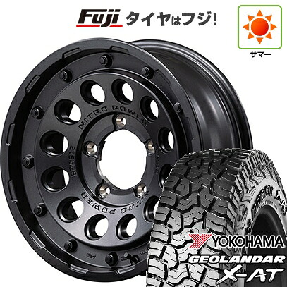 【新品】ジムニーシエラ/ジムニーノマド 夏タイヤ ホイール4本セット 225/70R16 ヨコハマ ジオランダー X-AT G016 WL MID WHEELS NITRO POWER H12 ショットガン 6J 16インチ(送料無料)|フジコーポレーション