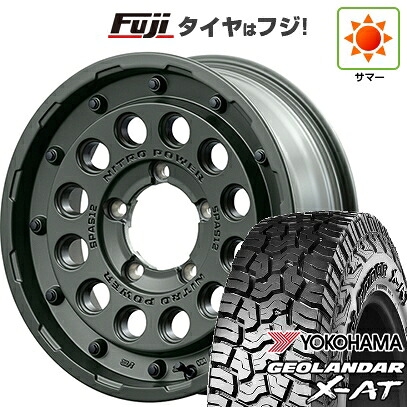 【新品】ジムニーシエラ/ジムニーノマド 夏タイヤ ホイール4本セット 225/70R16 ヨコハマ ジオランダー X-AT G016 WL MID WHEELS NITRO POWER H12 ショットガン タクティカルエディション 6J 16インチ(送料無料)｜フジコーポレーション