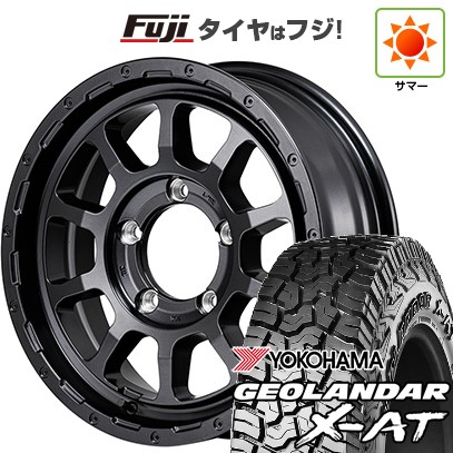 【新品】ジムニー 夏タイヤ ホイール4本セット 195R16C 104/102Q ヨコハマ ジオランダー X-AT G016 OWL MID WHEELS NITRO POWER M10 パーシングJ バレルブラックエディション 5.5J 16インチ(送料無料)