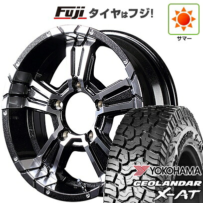 【新品】ジムニーシエラ/ジムニーノマド 夏タイヤ ホイール4本セット 215/70R16 ヨコハマ ジオランダー X-AT G016 RBL MID WHEELS NITRO POWER クロスクロウ 6J 16インチ(送料無料)｜フジコーポレーション