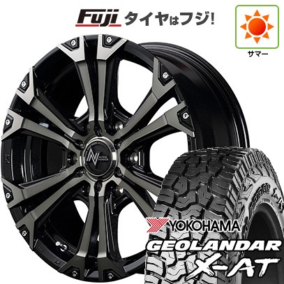 【新品】ハイエース200系 夏タイヤ ホイール4本セット 195/80R15 107/105N ヨコハマ ジオランダー X-AT G016 OWL MID WHEELS NITRO POWER ジャベリン 6J 15インチ(送料無料)