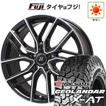 【新品国産車用5穴114.3】 夏タイヤ ホイール4本セット 225/65R17 ヨコハマ ジオランダー X-AT G016 OWL ブランドルライン ヴァレーゼ ブラックポリッシュ 7J 17インチ(送料無料)