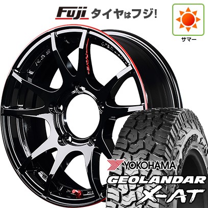 【新品】ジムニー 夏タイヤ ホイール4本セット 185/85R16 ヨコハマ ジオランダー X-AT G016 WL RAYS レイズ グラムライツ 57JV REV LIMIT EDITION 5.5J 16インチ(送料無料)|フジコーポレーション
