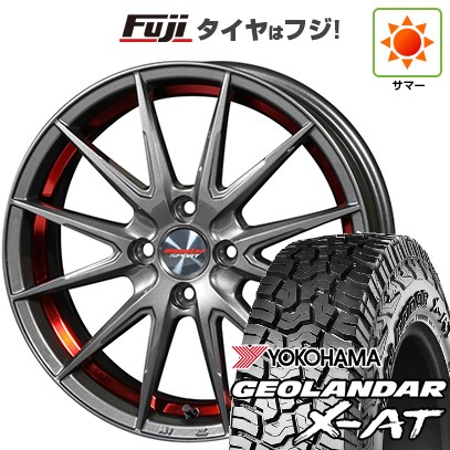【新品 軽自動車】タフト ソリオ 夏タイヤ ホイール4本セット 165/65R15 ヨコハマ ジオランダー X-AT G016 RBL モンスタースポーツ VX12S 5J 15インチ(送料無料)