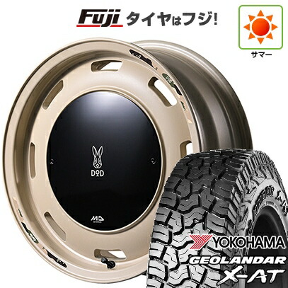 【新品】ジムニー 夏タイヤ ホイール4本セット 185/85R16 ヨコハマ ジオランダー X-AT G016 WL MID WHEELS MID×DOD ウシャリントバリ 5.5J 16インチ(送料無料)