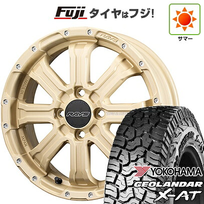 【新品 軽自動車】タフト ソリオ 夏タイヤ ホイール4本セット 165/65R15 ヨコハマ ジオランダー X-AT G016 RBL RAYS レイズ デイトナ FDX-K コレクション 5J 15インチ(送料無料)｜フジコーポレーション