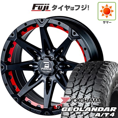 【新品】プラド/ハイラックス 夏タイヤ ホイール4本セット 265/65R17 ヨコハマ ジオランダー A/T4 G018 RBL フォース デナリ 8J 17インチ(送料無料)