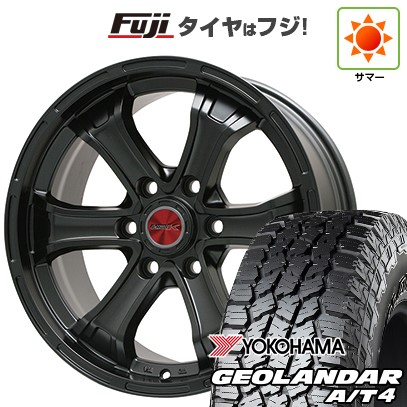 【新品】プラド/ハイラックス 夏タイヤ ホイール4本セット 265/70R17 115 T ヨコハマ ジオランダー A/T4 G018 OWL/RBL ビッグウエイ B-MUD K(マットブラック) トヨタ車専用 7.5J 17インチ(送料無料)