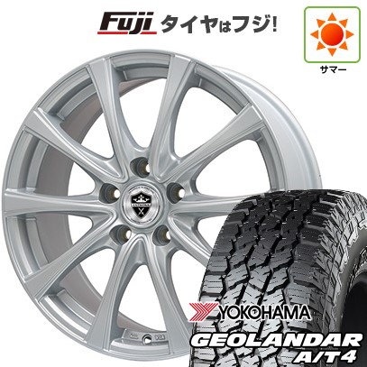 【新品国産車用5穴114.3】 夏タイヤ ホイール4本セット 235/60R18 ヨコハマ ジオランダー A/T4 G018 RBL エルベ エステローザ FSV シルバー 7.5J 18インチ(送料無料)