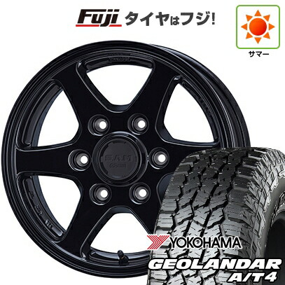 【新品】ハイエース200系 夏タイヤ ホイール4本セット 215/65R16 109/107S ヨコハマ ジオランダー A/T4 G018 WL/RBL ENKEI エンケイ SAM カーゴ 6.5J 16インチ(送料無料)