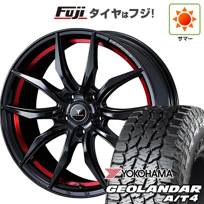 【新品国産車用5穴114.3】 夏タイヤ ホイール4本セット 225/65R17 107/103 S ヨコハマ ジオランダー A/T4 G018 RBL WEDS ウェッズ ノヴァリス ローグ VF 7J 17インチ(送料無料)