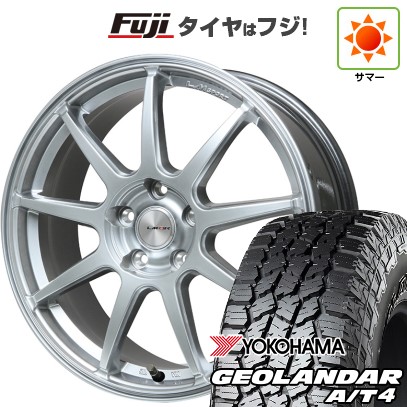 【新品国産車用5穴114.3】 夏タイヤ ホイール4本セット 225/65R17 107/103 S ヨコハマ ジオランダー A/T4 G018 RBL レアマイスター LMスポーツ LM-QR ハイパーシルバー 7.5J 17インチ(送料無料)