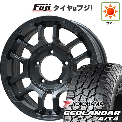 【新品】ジムニー 夏タイヤ ホイール4本セット 215/85R16 ヨコハマ ジオランダー A/T4 G018 RBL ビッグウエイ B-LUGNAS FRD(マットブラック) 16インチ(送料無料) サマータイヤ