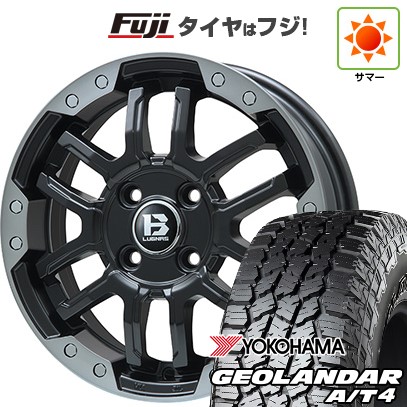 【新品国産車用5穴114.3】 夏タイヤ ホイール4本セット 225/65R17 107/103 S ヨコハマ ジオランダー A/T4 G018 RBL ビッグウエイ B-LUGNAS FRD(マットブラック/ブラッククリアリム) 7J 17インチ(送料無料)