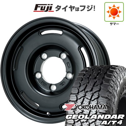 【新品】ジムニー 夏タイヤ ホイール4本セット 185/85R16 ヨコハマ ジオランダー A/T4 G018 WL/RBL プレミックス プディン(マットブラック) 5.5J 16インチ(送料無料)