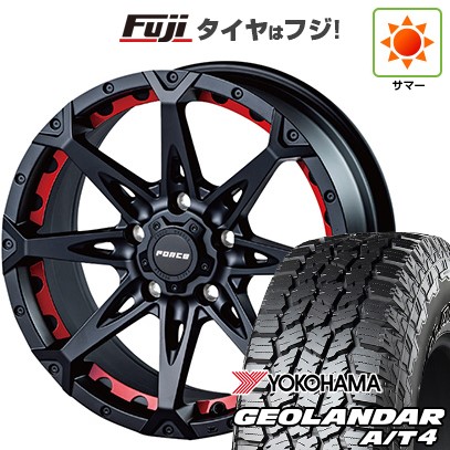 【新品国産車用5穴114.3】 夏タイヤ ホイール4本セット 225/65R17 107/103 S ヨコハマ ジオランダー A/T4 G018 RBL フォース デナリ 7.5J 17インチ(送料無料)