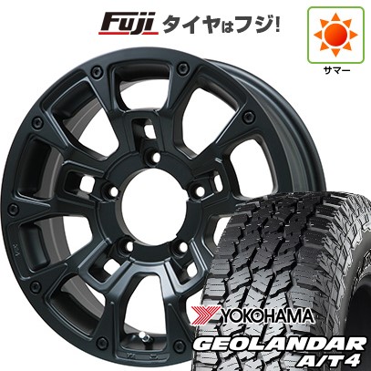【新品】ジムニーシエラ/ジムニーノマド 夏タイヤ ホイール4本セット 215/75R15 ヨコハマ ジオランダー A/T4 G018 RBL ビッグウエイ B-LUGNAS BRD(マットブラック) 5.5J 15インチ(送料無料)