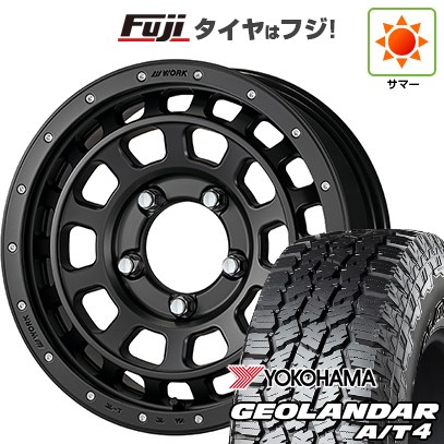 【新品】ジムニー 夏タイヤ ホイール4本セット 185/85R16 ヨコハマ ジオランダー A/T4 G018 WL/RBL WORK ワーク クラッグ ティーグラビック SHADOW EDITION 限定 5.5J 16インチ(送料無料)