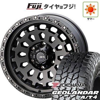 【新品国産車用6穴139.7】 夏タイヤ ホイール4本セット 285/60R18 ヨコハマ ジオランダー A/T4 G018 RBL フォーバイフォーエンジニア エアージー ヴァルカン 9J 18インチ(送料無料)