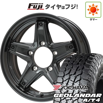 【新品】ジムニー 夏タイヤ ホイール4本セット 215/85R16 ヨコハマ ジオランダー A/T4 G018 RBL レアマイスター LMG エトナ(ディープグレー) 5.5J 16インチ(送料無料)