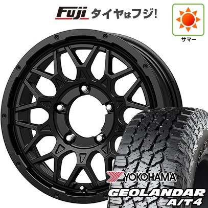 【新品】ジムニー 夏タイヤ ホイール4本セット 185/85R16 ヨコハマ ジオランダー A/T4 G018 WL/RBL コーセイ ボトムガルシア シャドウバーツ 5.5J 16インチ(送料無料)|フジコーポレーション