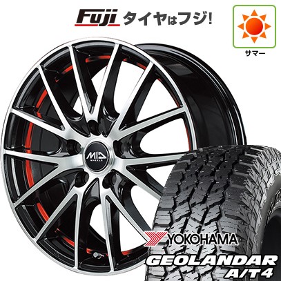 【新品国産車用5穴114.3】 夏タイヤ ホイール4本セット 225/65R17 107/103 S ヨコハマ ジオランダー A/T4 G018 RBL MID WHEELS RX27 7J 17インチ(送料無料)