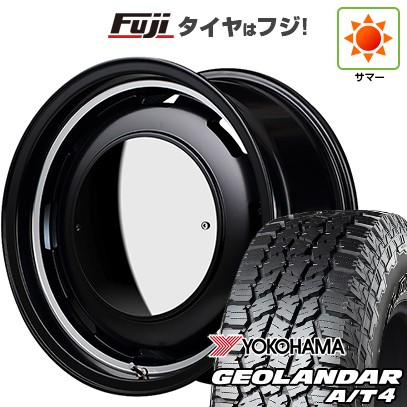 【新品】ジムニー 夏タイヤ ホイール4本セット 185/85R16 ヨコハマ ジオランダー A/T4 G018 WL/RBL MID WHEELS ガルシア シスコ ムーン 5.5J 16インチ(送料無料)｜フジコーポレーション