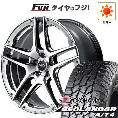 【新品国産車用5穴114.3】 夏タイヤ ホイール4本セット 225/65R17 107/103 S ヨコハマ ジオランダー A/T4 G018 RBL MID WHEELS MID EXCLUSIVE 025SV 7J 17インチ(送料無料)