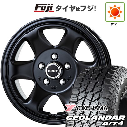 【新品】デリカD5 夏タイヤ ホイール4本セット 245/70R16 ヨコハマ ジオランダー A/T4 G018 OWL/RBL トライスター BRUT BR-44 6.5J 16インチ(送料無料)