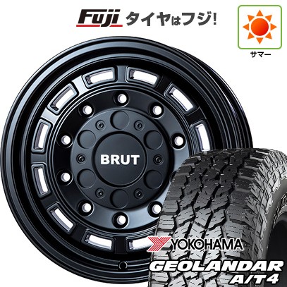 【新品】デリカD5 夏タイヤ ホイール4本セット 245/70R16 ヨコハマ ジオランダー A/T4 G018 OWL/RBL トライスター BRUT BR-70 6.5J 16インチ(送料無料)