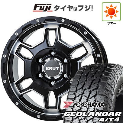 【新品国産車用6穴139.7】 夏タイヤ ホイール4本セット 285/70R17 ヨコハマ ジオランダー A/T4 G018 OWL/RBL トライスター BRUT BR-66 7.5J 17インチ(送料無料)